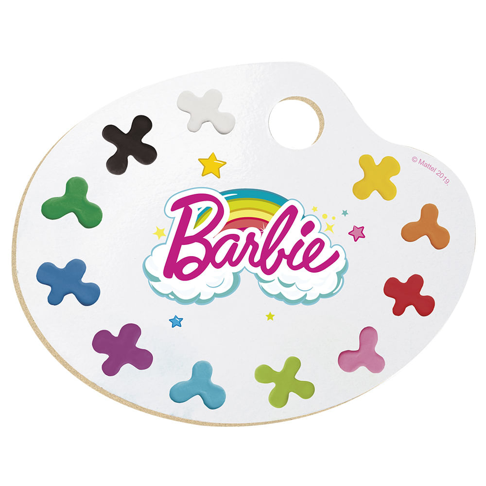 Kit de Pintura Barbie Com Cavalete Fun F0030-0